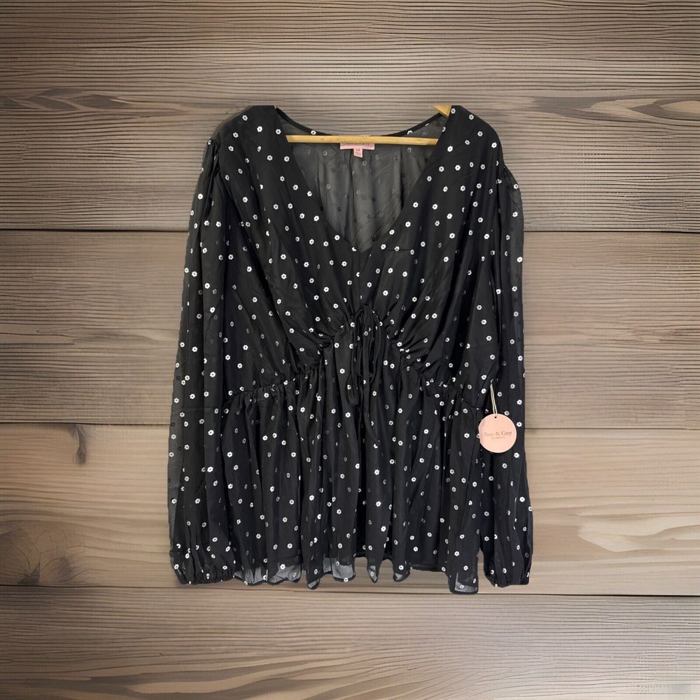 Rose & Grey LA‎ Women Blouse Plus Size 3XL